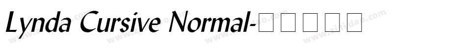 Lynda Cursive Normal字体转换